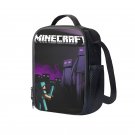 Minecraft Creeper 10" Kids School Travel Insulated Lunch Bag Box Black #31