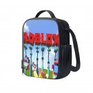 Roblox Games 10" Kids School Travel Insulated Lunch Bag Box Black #01