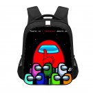 Among Us Games 13" Kids School Book Travel Bag Backpack Black #08