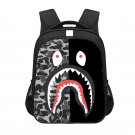 Bape Shark Camouflage 13" Kids School Book Travel Bag Backpack Black #05
