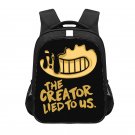 Bendy and the Ink Machine 13" Kids School Book Travel Bag Backpack Black #06