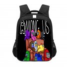 Among Us Cartoon 16" Kids School Book Travel Bag Backpack Black #04