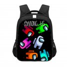 Among Us Cartoon 16" Kids School Book Travel Bag Backpack Black #06