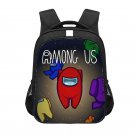 Among Us Cartoon 16" Kids School Book Travel Bag Backpack Black #07