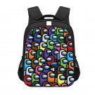 Among Us Cartoon 16" Kids School Book Travel Bag Backpack Black #09