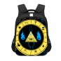 Gravity Falls Bill Cipher Cartoon 16" Kids School Book Travel Bag Backpack Black #01