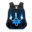 Gravity Falls Bill Cipher Cartoon 16" Kids School Book Travel Bag Backpack Black #07