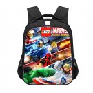Lego Avengers Cartoon 16" Kids School Book Travel Bag Backpack Black #01
