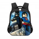 Lego Batman Cartoon 16" Kids School Book Travel Bag Backpack Black #01