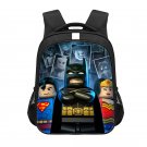 Lego Batman Cartoon 16" Kids School Book Travel Bag Backpack Black #04