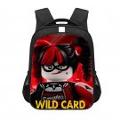 Lego Batman Harley Quinn Cartoon 16" Kids School Book Travel Bag Backpack Black #05