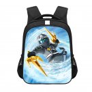 Lego Ninjago Zane Ice Ninja Cartoon 16" Kids School Book Travel Bag Backpack Black #01