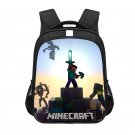 Minecraft Creeper Mobs 16" Kids School Book Travel Bag Backpack Black #36