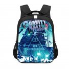 Gravity Falls Bill Cipher Cartoon 13" Kids School Book Travel Bag Backpack Black #05