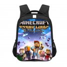 Minecraft Creeper Story Mode 13" Kids School Book Travel Bag Backpack Black #77