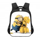 Minion Despicable Me Cartoon 13" Kids School Book Travel Bag Backpack Black #02