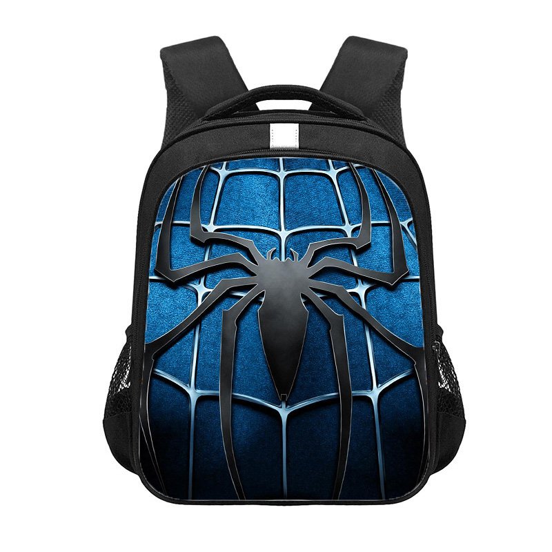 Spiderman Superhero 13" Kids School Book Travel Bag Backpack Black #08