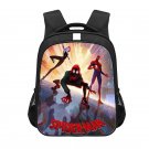 Spider-Man: Into the Spider-Verse Cartoon 13" Kids School Book Travel Bag Backpack Black #06