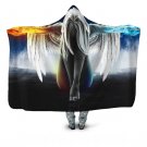 The Fire and Ice Angel Kid's Hooded Hoodie Fleece Blanket Bed Room Bedroom Home Decor