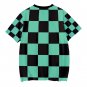 Demon Slayer Anime Tanjiro Kamado Kids Short Sleeve T-Shirt Clothing Costume 100-150cm E-5506