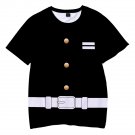 Demon Slayer Corps Uniforms Kids Short Sleeve T-Shirt Clothing Costume 100-150cm E-5526