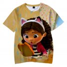 Gabby's Dollhouse Cartoon Kids Short Sleeve T-Shirt Clothing Costume 100-150cm WP-03816