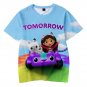 Gabby's Dollhouse Cartoon Kids Short Sleeve T-Shirt Clothing Costume 100-150cm WP-03818
