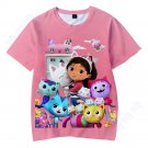 Gabby's Dollhouse Cartoon Kids Short Sleeve T-Shirt Clothing Costume 100-150cm WP-03824