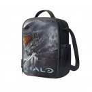 Halo Master Chief 10" Kids School Travel Insulated Lunch Bag Box Black #03