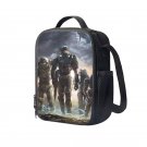 Halo Master Chief 10" Kids School Travel Insulated Lunch Bag Box Black #04