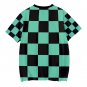 Demon Slayer Anime Tanjiro Kamado Kids Short Sleeve T-Shirt Clothing Costume 100-150cm E-5506