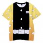 Demon Slayer Anime Zenitsu Agatsuma Kids Short Sleeve T-Shirt Clothing Costume 100-150cm E-5507