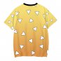 Demon Slayer Anime Zenitsu Agatsuma Kids Short Sleeve T-Shirt Clothing Costume 100-150cm E-5507