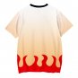 Demon Slayer Anime KyÅjurÅ Rengoku Kids Short Sleeve T-Shirt Clothing Costume 100-150cm E-5521
