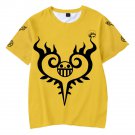 One Piece Anime Trafalgar Law Kids T-Shirt Clothing Costume 100-150cm E-14441