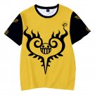 One Piece Anime Trafalgar Law Kids T-Shirt Clothing Costume 100-150cm E-14442