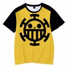 One Piece Anime Trafalgar Law Kids T-Shirt Clothing Costume 100-150cm E-14443