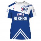 Philadelphia 76ers Sixers Adult Short Sleeve T-Shirt Clothing Size S-4XL