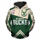 Milwaukee Bucks Adult Long Sleeve All Over Pullover Hoodie Clothing Size S-4XL