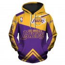 LA Lakers Adult Long Sleeve All Over Pullover Hoodie Clothing Size S-4XL