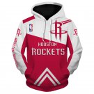 Houston Rockets Adult Long Sleeve All Over Pullover Hoodie Clothing Size S-4XL