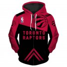 Toronto Raptors Adult Long Sleeve All Over Zipper Hoodie Clothing Size S-4XL