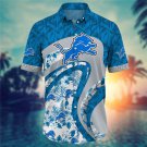 Detroit Lions Adult All Over Men's Hawaiian Shirt S-4XL H02880
