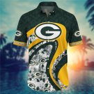 Green Bay Packers Adult All Over Men's Hawaiian Shirt S-4XL H02869