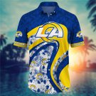 Los Angeles Rams Adult All Over Men's Hawaiian Shirt S-4XL H02876