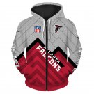 Atlanta Falcons Adult Long Sleeve All Over Zipper Hoodie Clothing Size S-4XL H20521