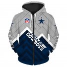 Dallas Cowboys Adult Long Sleeve All Over Zipper Hoodie Clothing Size S-4XL H20529