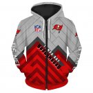 Tampa Bay Buccaneers Adult Long Sleeve All Over Zipper Hoodie Clothing Size S-4XL H20550