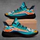 Miami Dolphins Fashion Casual Sports Running Walking Yeezy Styles Sneaker Shoes
