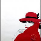 Lithograph Ambiance In Red Contemporary Woman Gallery Art Prints Home Office Decor Poster